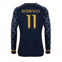 Real Madrid Rodrygo Goes #11 Vonkajší futbalový dres 2023-24 Dlhy Rukáv